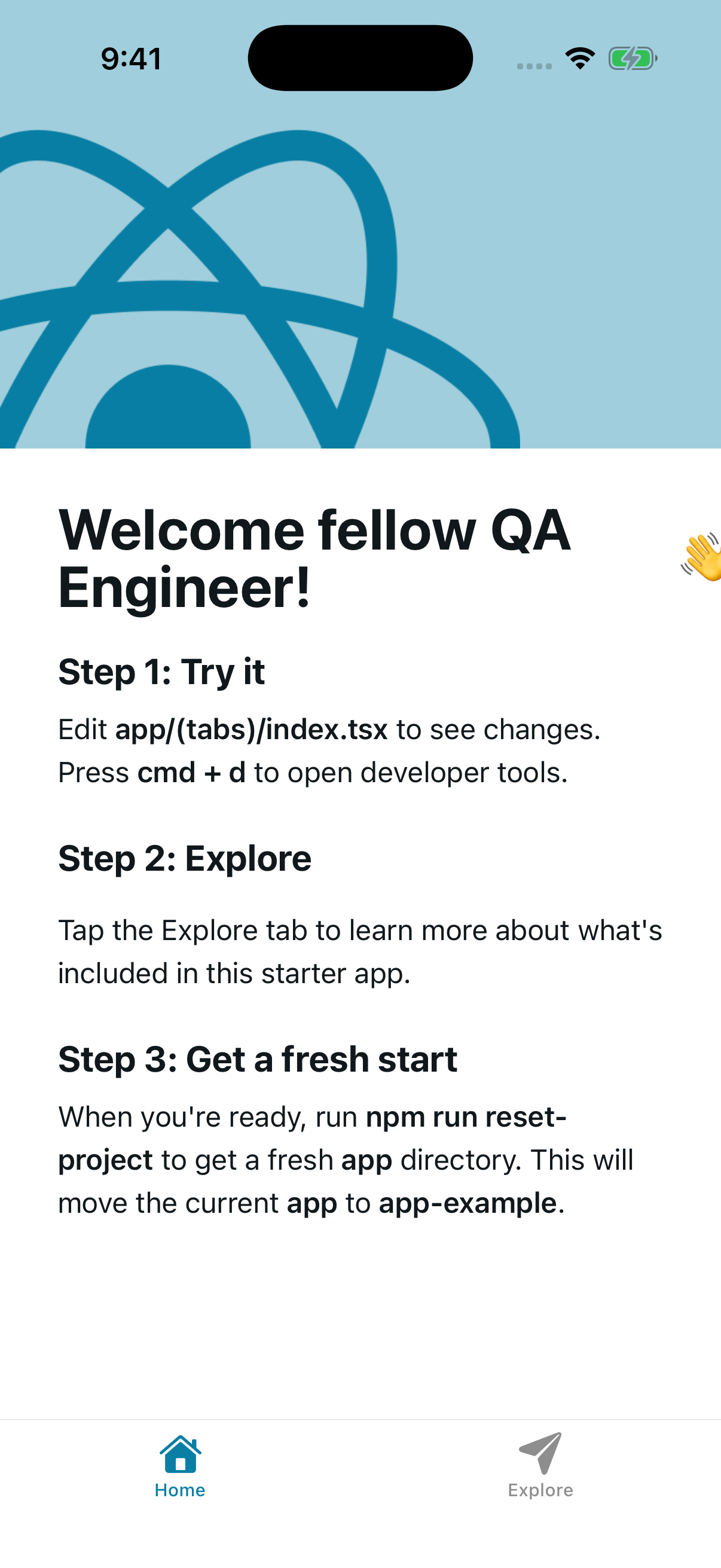 Welcome Screen